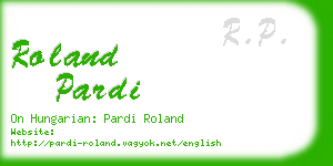 roland pardi business card